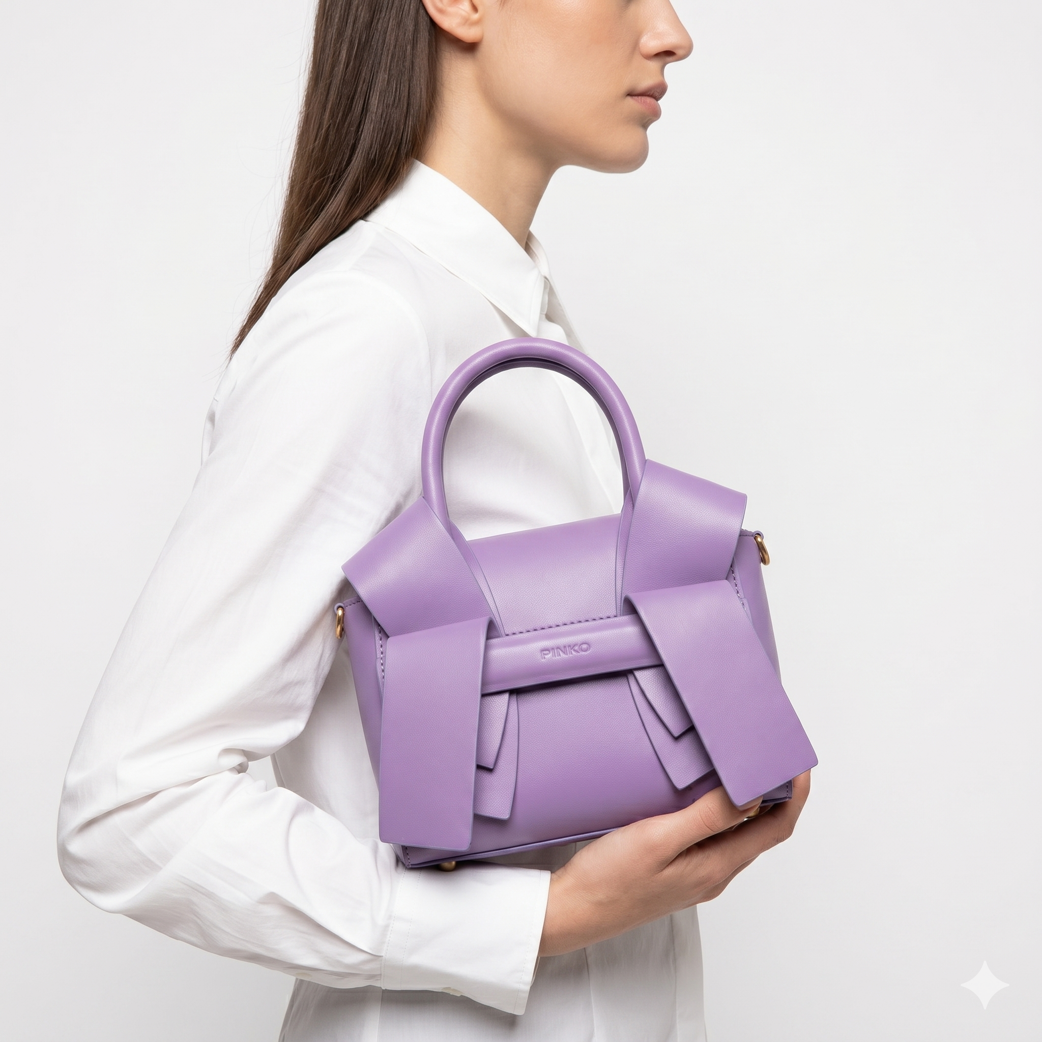 Pinko Purple Handbag with Signature Bow Detail 🎀💜