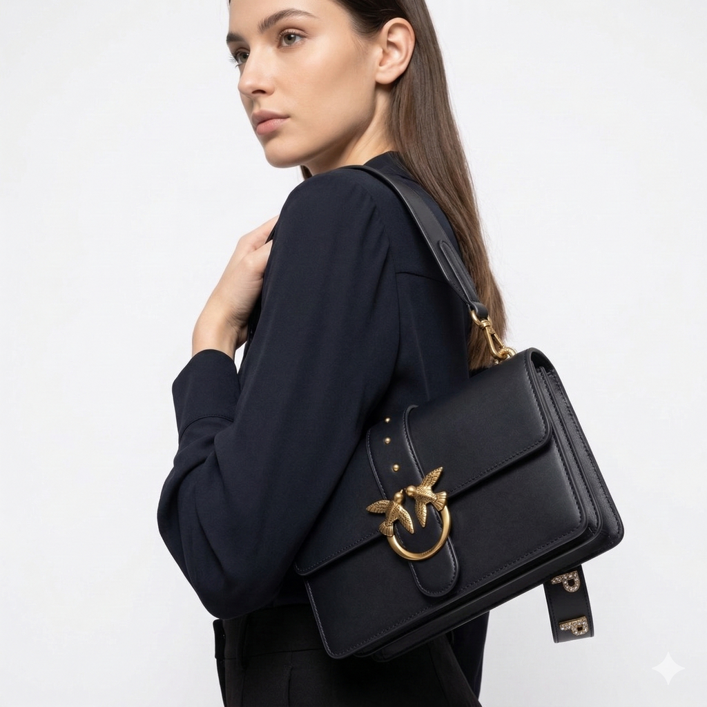 PINKO Chic Bag 🖤🤍 Top Quality with Box