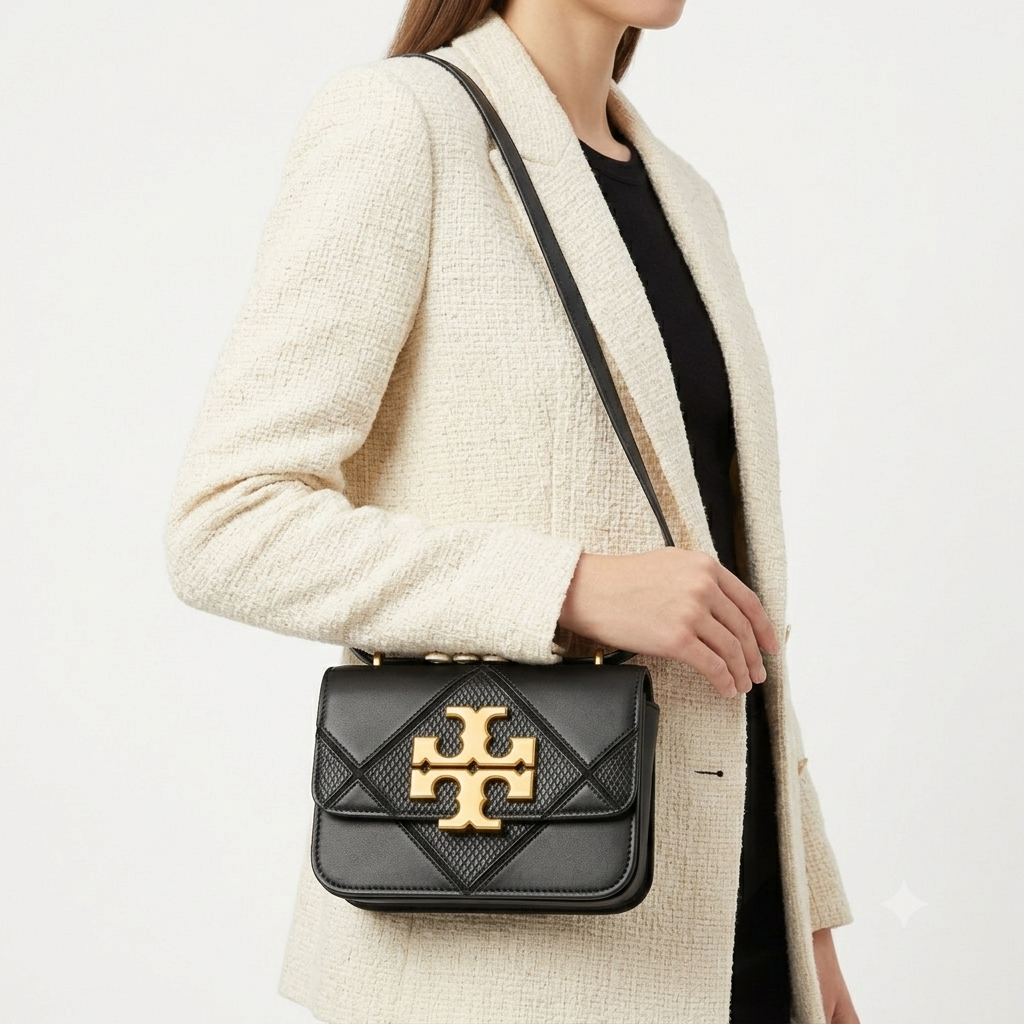 Tory Burch Quilted Shoulder Bag with Gold-Tone Logo 👜✨