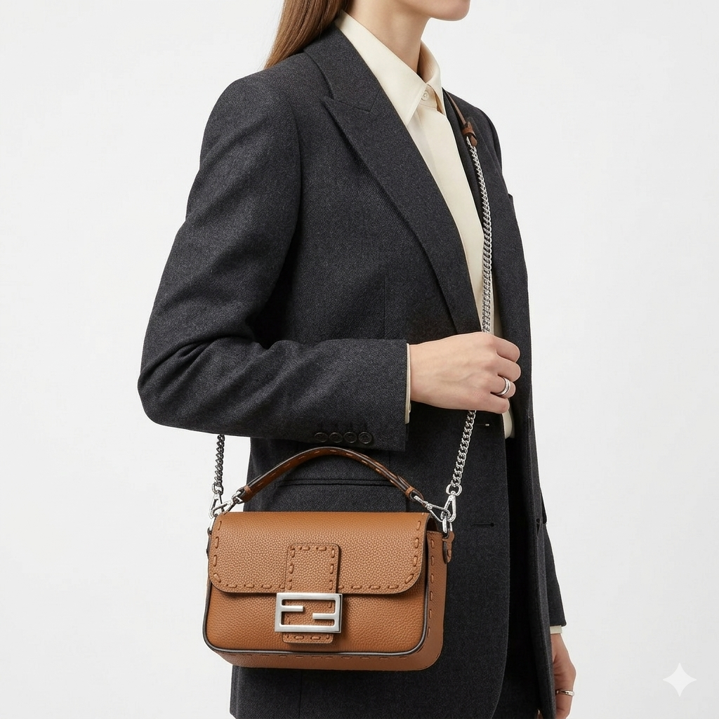 Fendi Colorblock Baguette 💛🤎💙