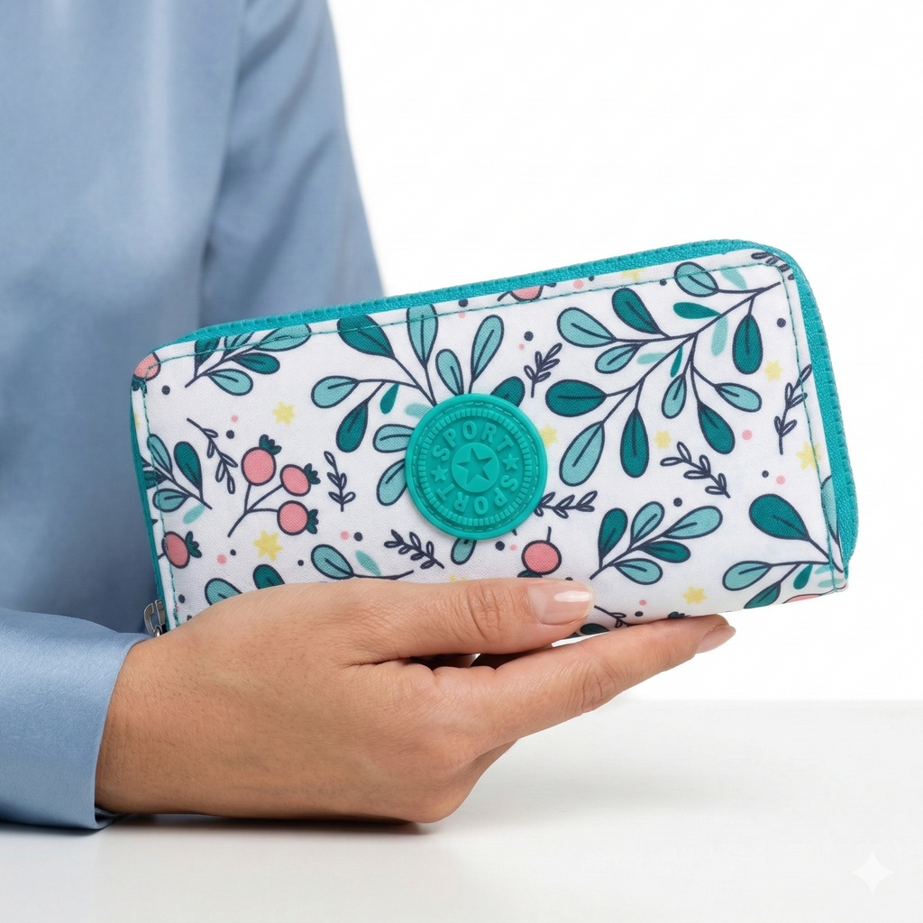 Floral Sport Wallet: Crinkle Waterproof, 8 Card Slots 🌸🌼
