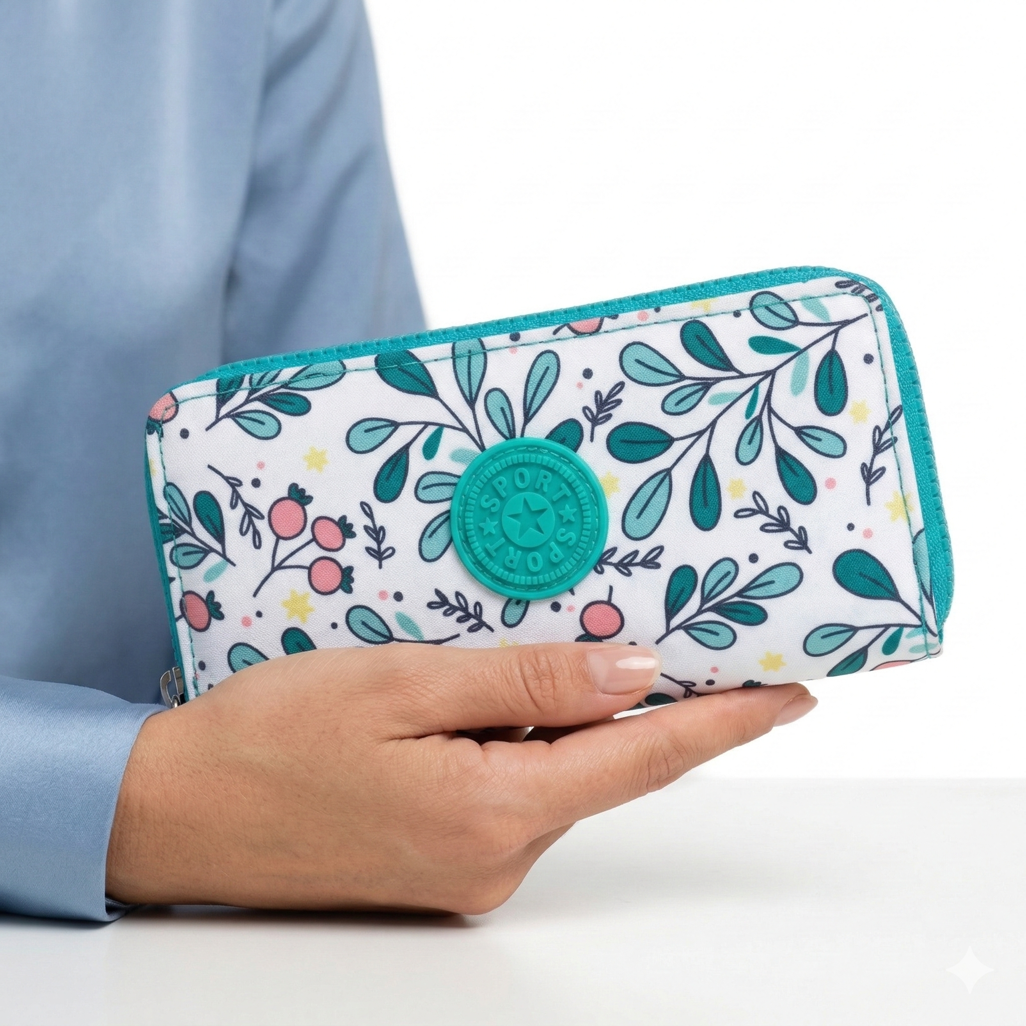 Floral Sport Wallet: Crinkle Waterproof, 8 Card Slots 🌸🌼