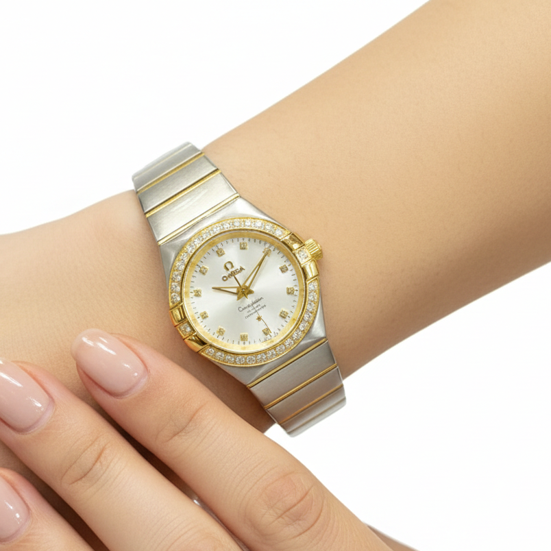 Omega Constellation Co-Axial Diamond Chronometer Watch 💎✨⌚