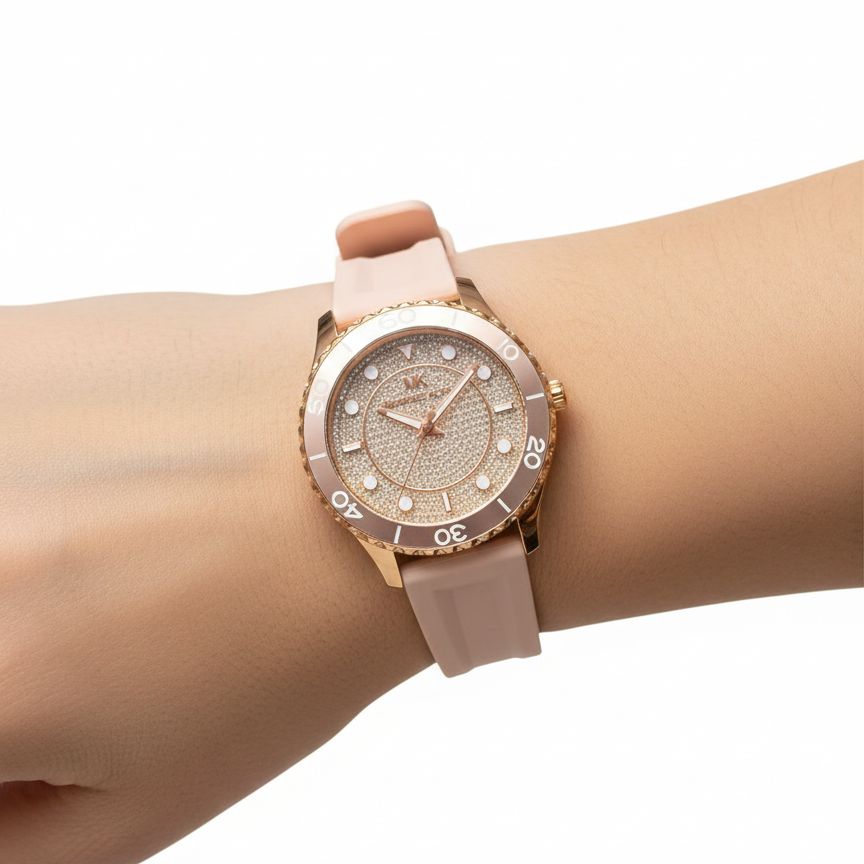 Michael Kors Camille Pave Rose Gold Watch ⌚✨💖