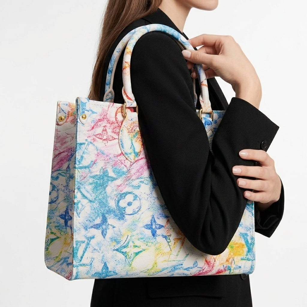 Louis Vuitton Multicolor Monogram Tote with Gold Hardware