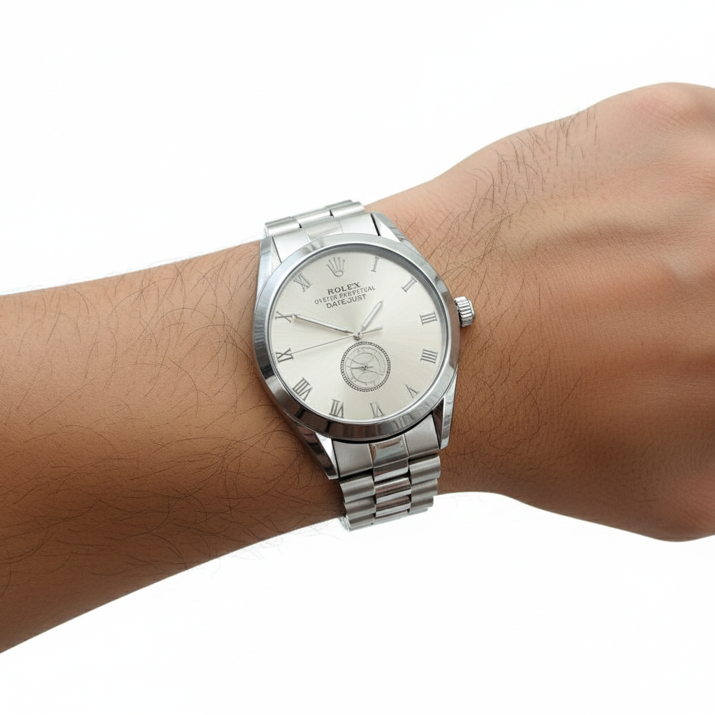 ⌚ Rolex Oyster Perpetual Datejust Silver Roman Dial ✨