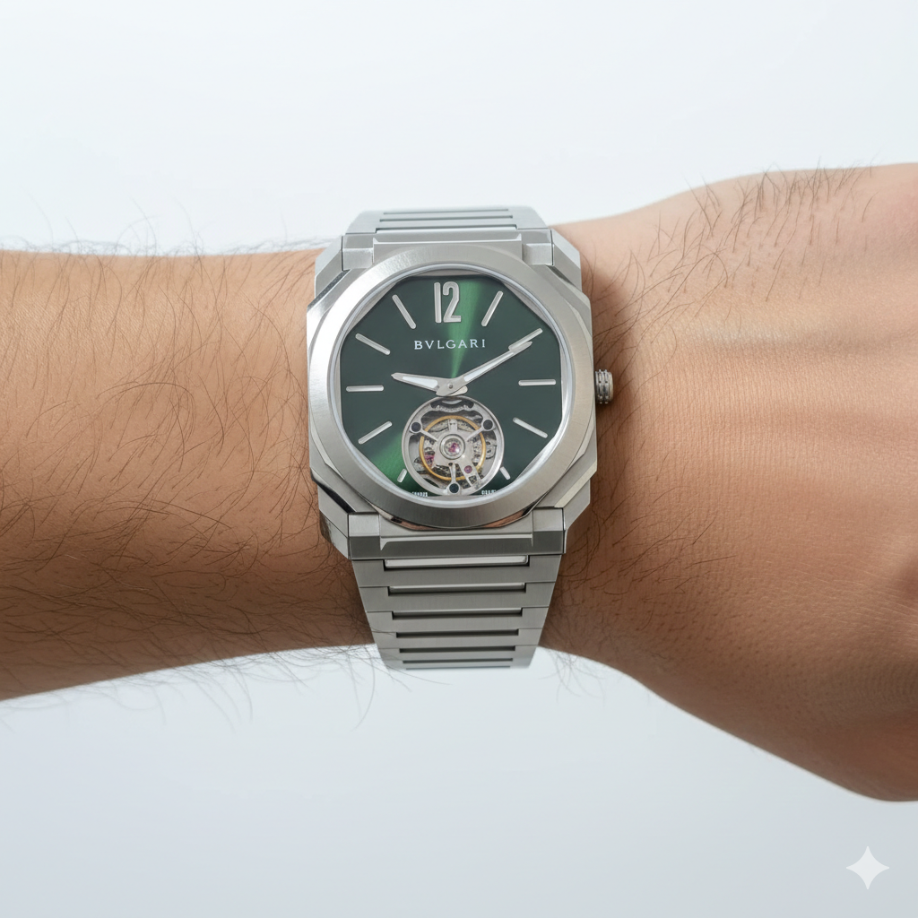 Bulgari Octo Finissimo Tourbillon with Emerald Green Dial ⌚💚✨