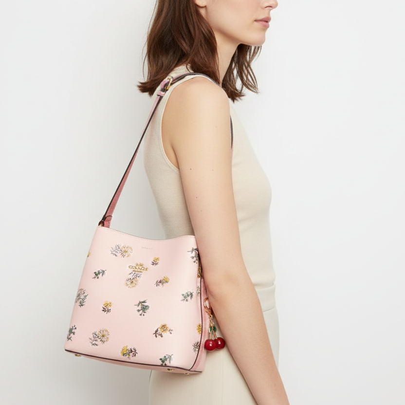 Coach Floral Print Bucket Bag Gift Set 🌸👜🍒