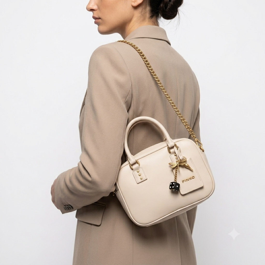 Pinko Soft Leather Mirror Original Bag with NFC Technology 👜✨