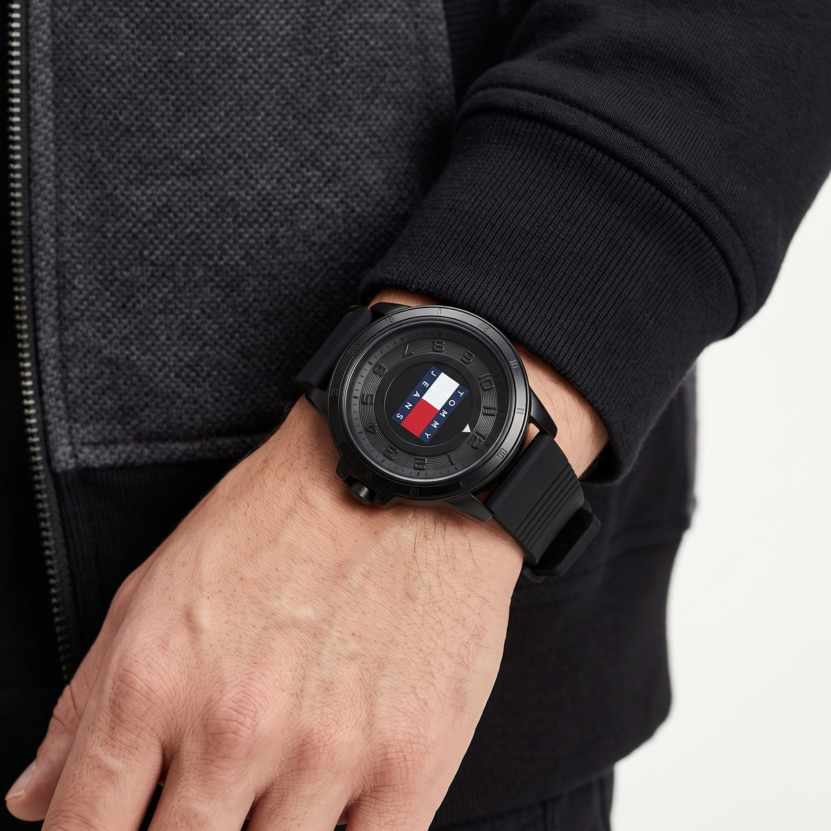 Tommy Jeans All Black Sport Silicone Watch
