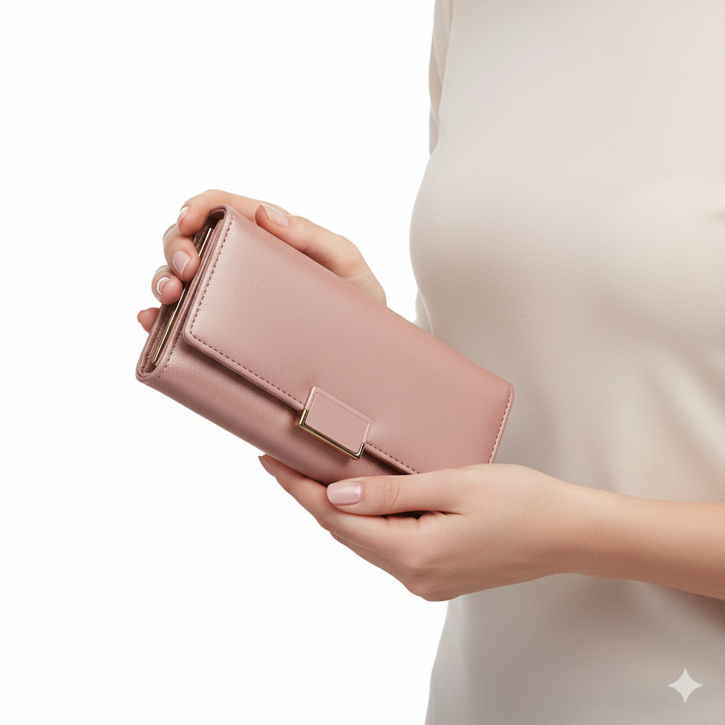 Elegant Rose Gold Slim Trifold Wallet 🌸👛✨