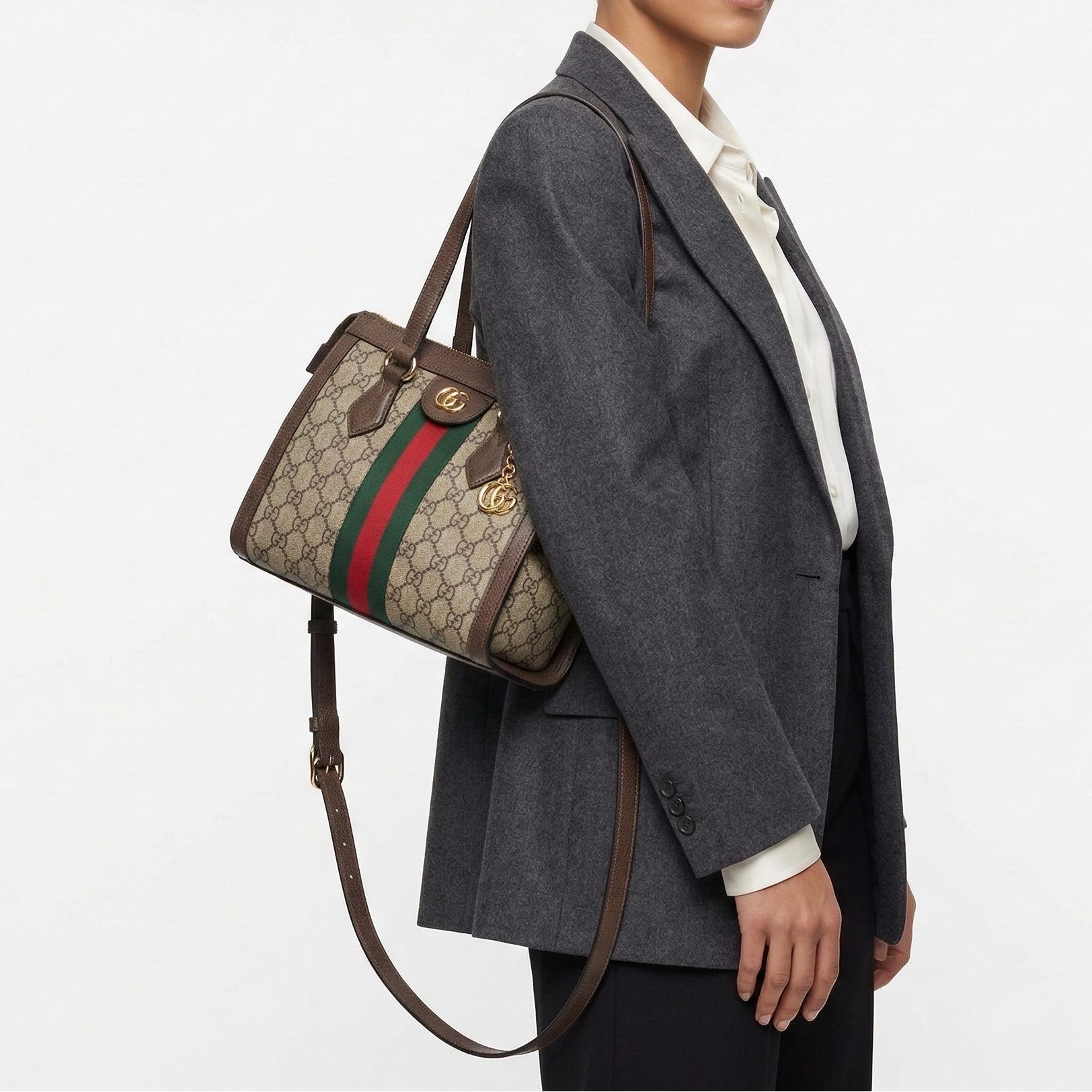 Gucci Brown & Red Canvas Bag 👜❤️💚