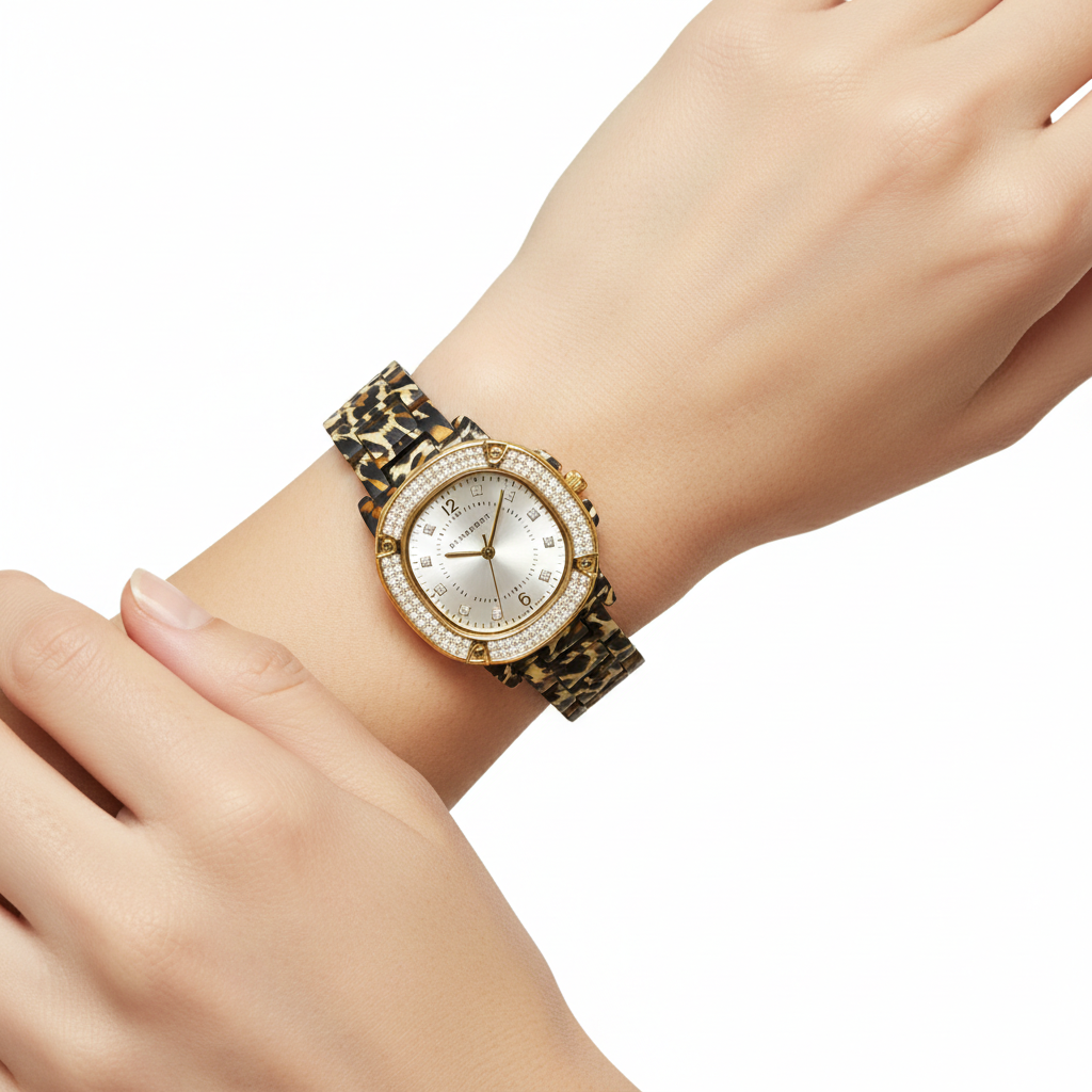 Burberry Gold-Tone Leopard Print Women's Watch 🐆⌚💛