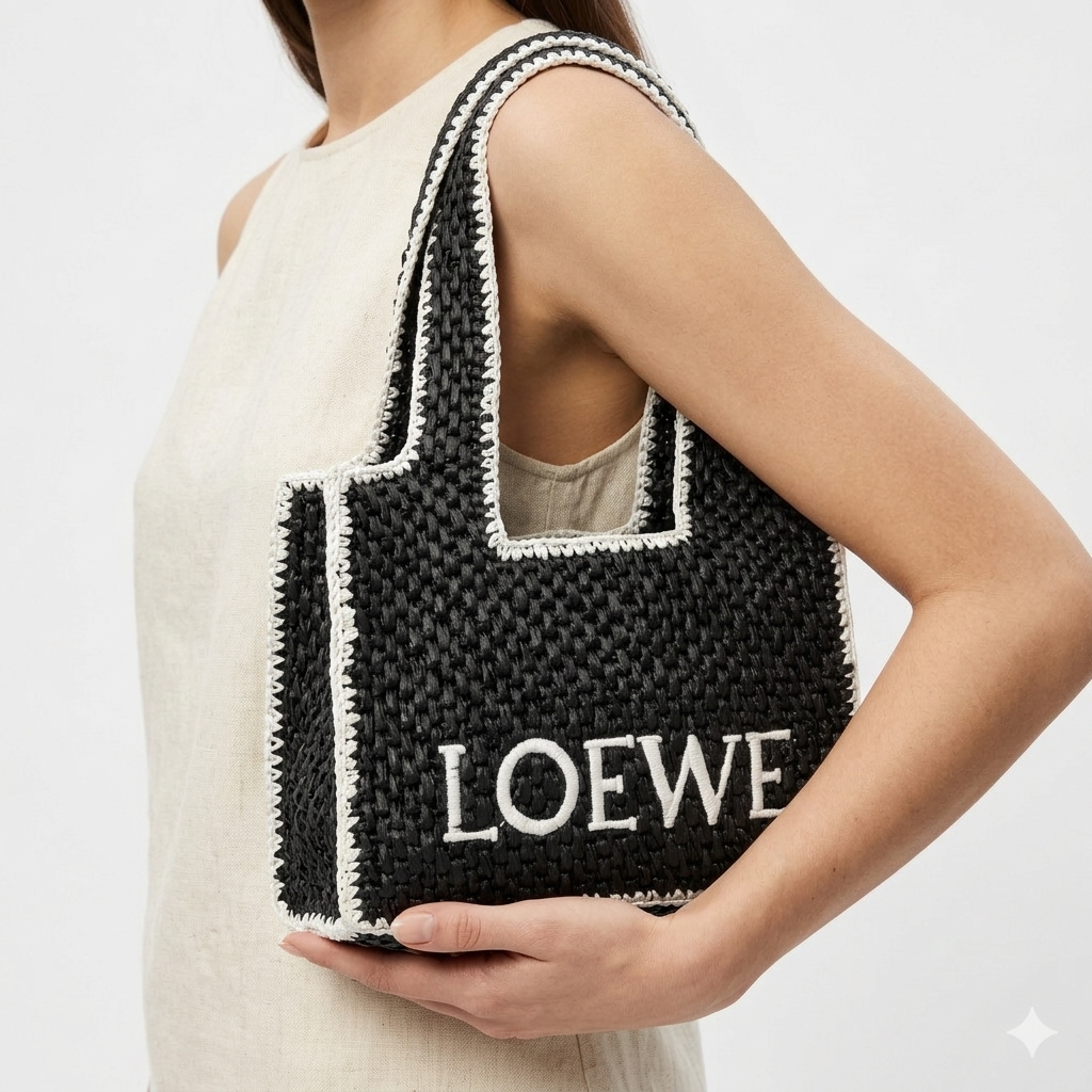 Loewe Black & Beige Structured Bag 👜🖤