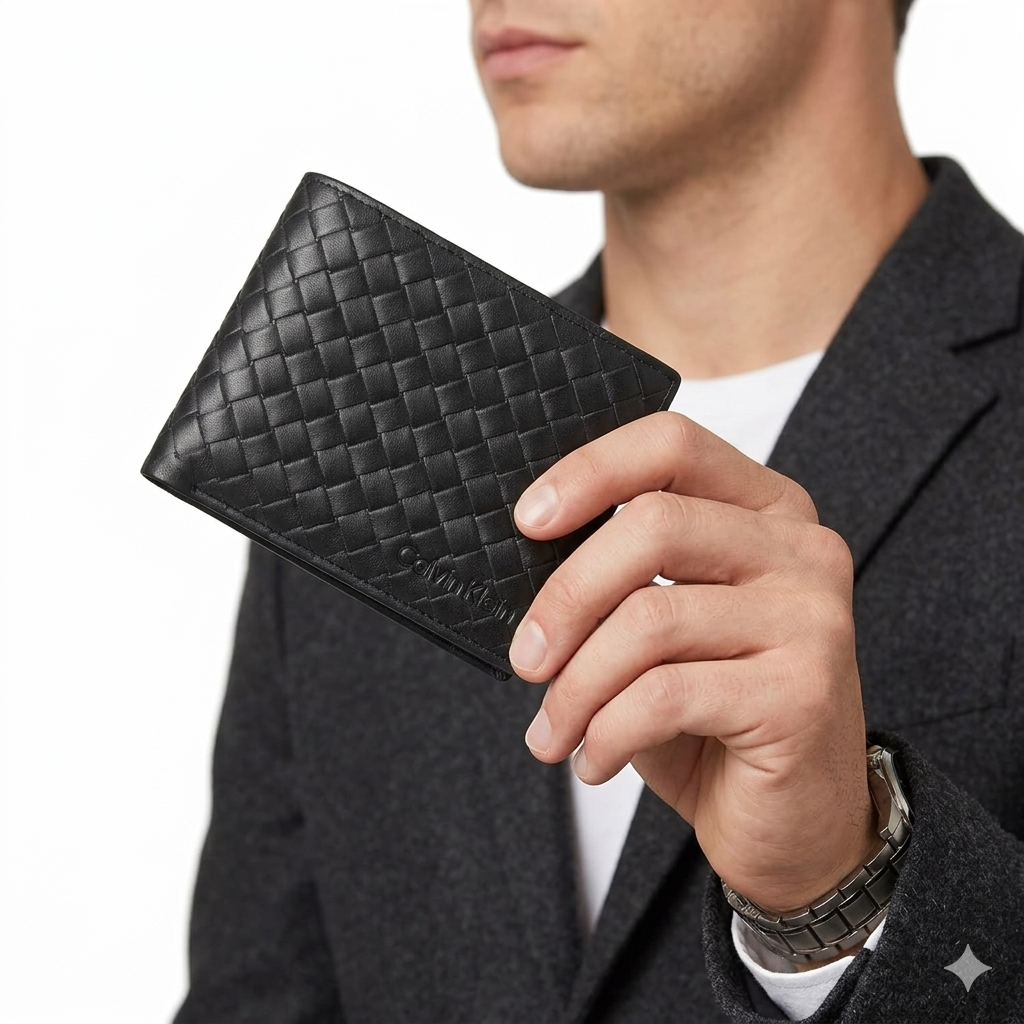 Calvin Klein Black Leather Wallet with Box 🖤💼🎁