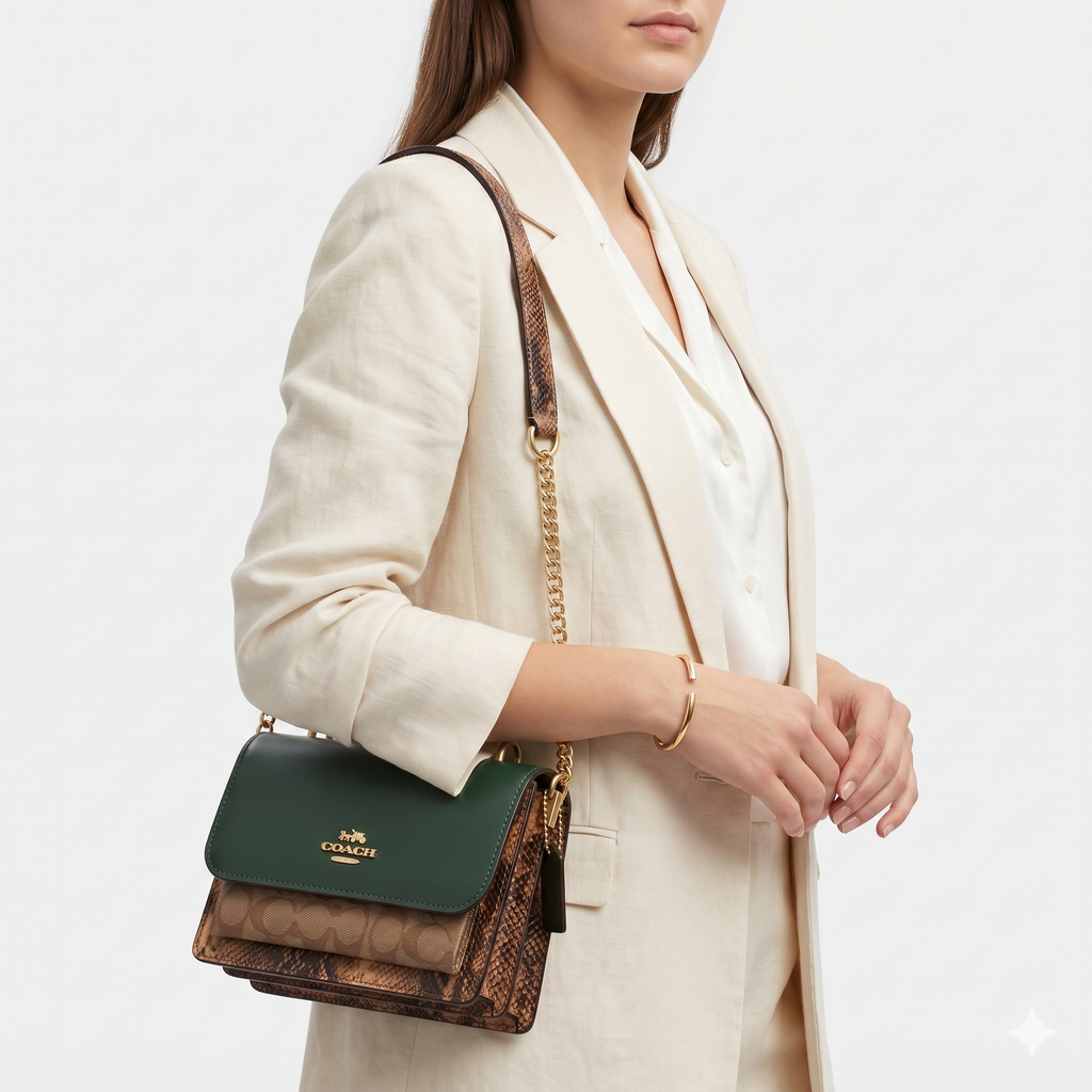 Coach Mirror Bag: Green & Brown 💚👜✨