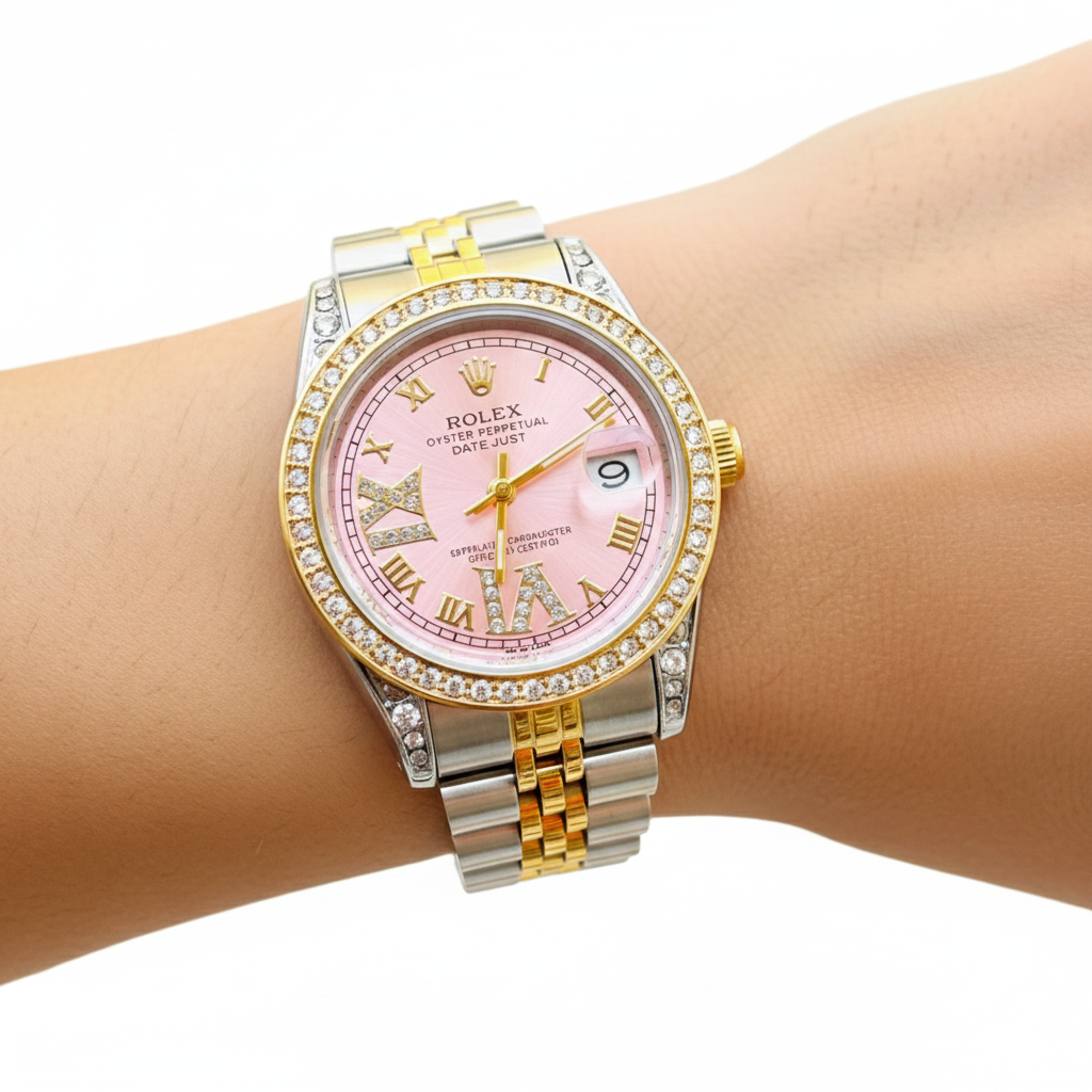 Rolex Oyster Perpetual Datejust Diamond Bezel Watch 🌸✨⌚
