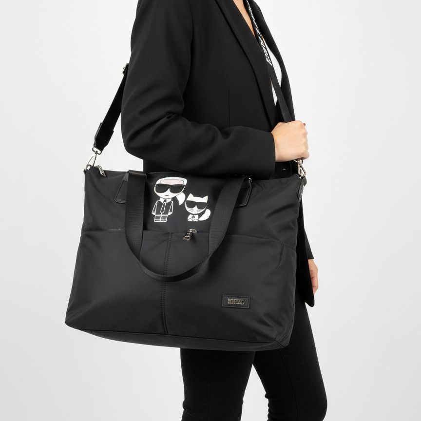 Karl Lagerfeld Ikonik Nylon Tote Bag 🕶️🐈‍⬛👜