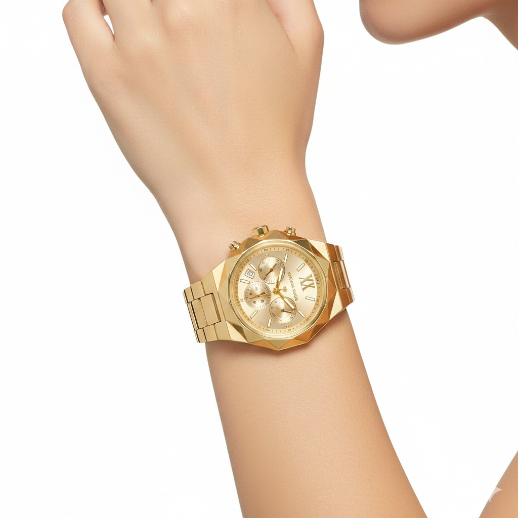 Michael Kors Gold-Tone Camille Chronograph Watch ⌚✨🏆