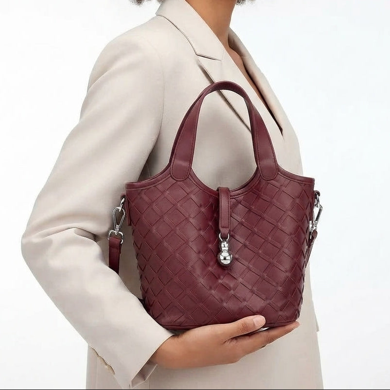 Bottega Veneta Woven Bucket Bag with Detachable Pouch
