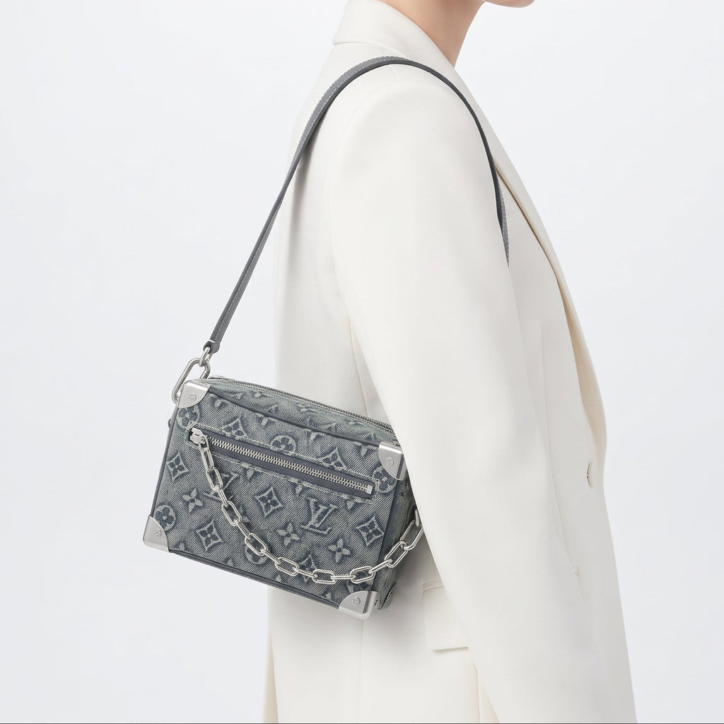Louis Vuitton Monogram Denim Bag with Chain Detail