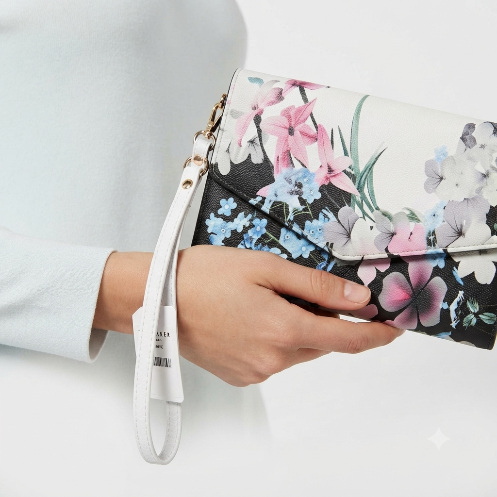Ted Baker Floral Mirror Pouch in Elegant Botanical Print 🌸✨
