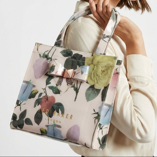 Ted Baker Floral Mirror Bag Water Resistant Silicone Tote 🌸✨