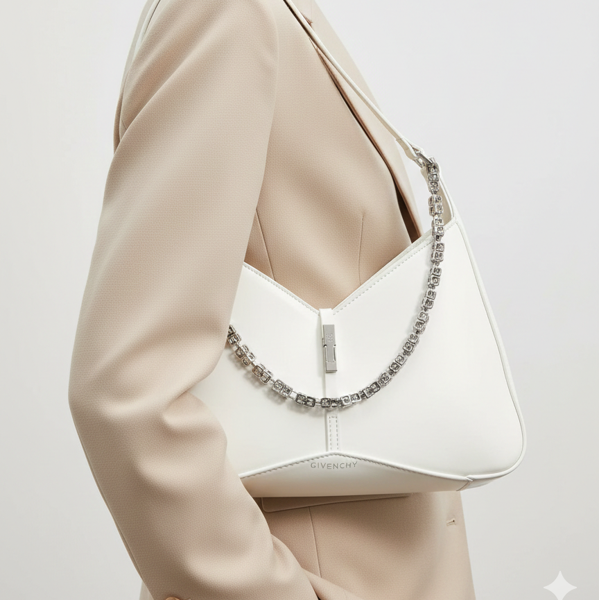 Givenchy Voyou Small Leather Shoulder Bag with G-Chain 👜✨🤍