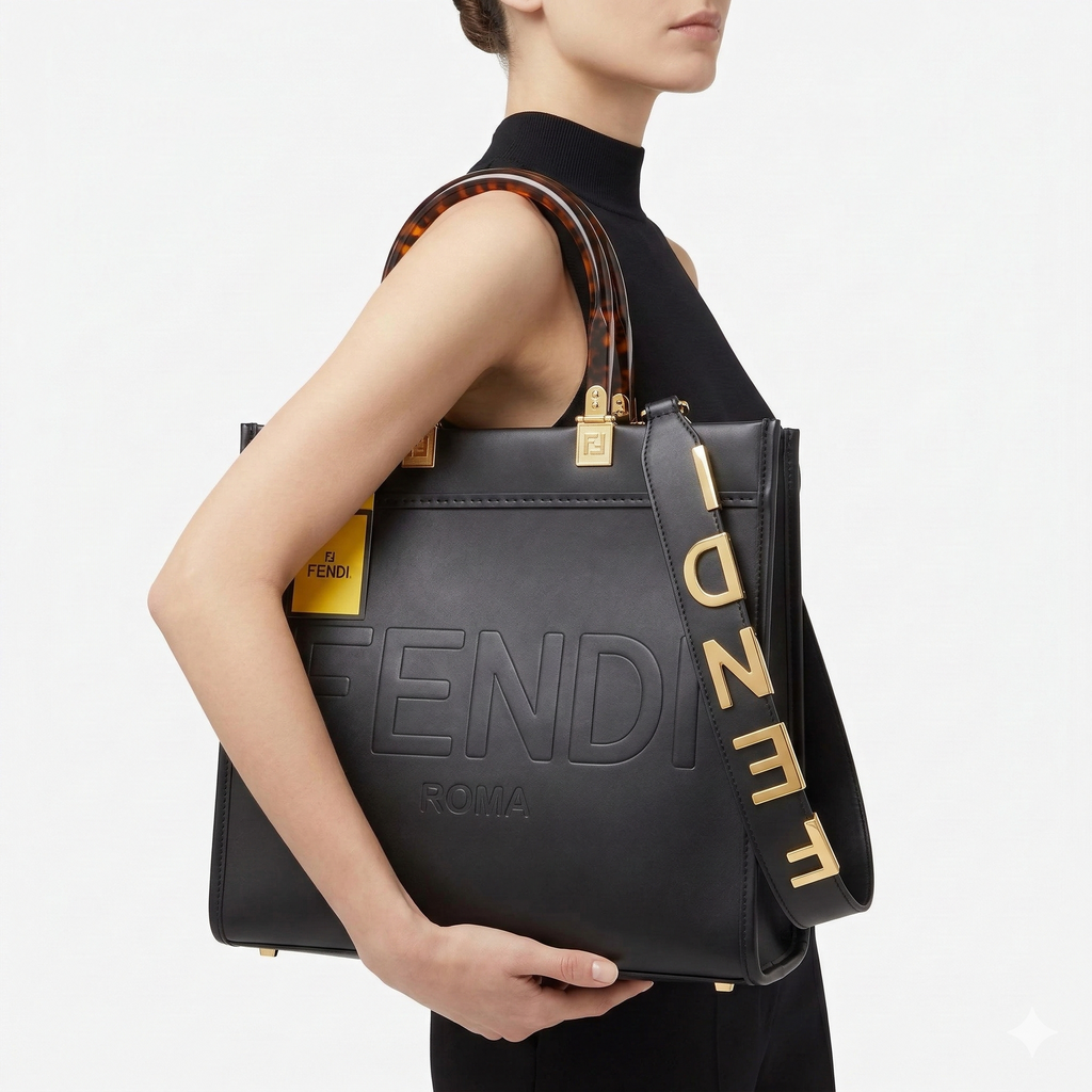 Fendi Black Tote Bag 🖤 Chic Carryall