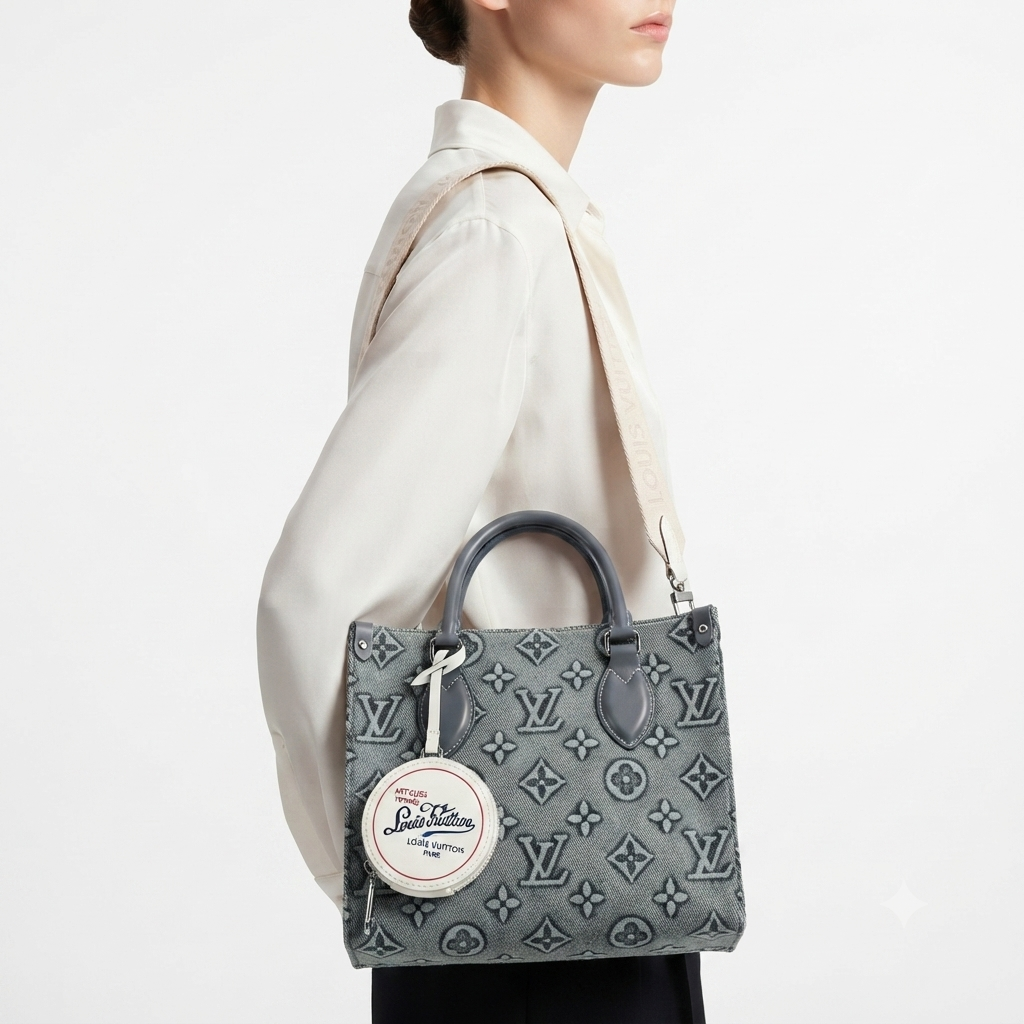 Louis Vuitton Denim Monogram Tote with Detachable Pouch 👜✨