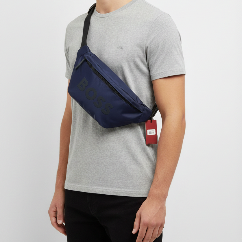 BOSS Navy Blue Nylon Belt Bag 👜 🌊 ✨