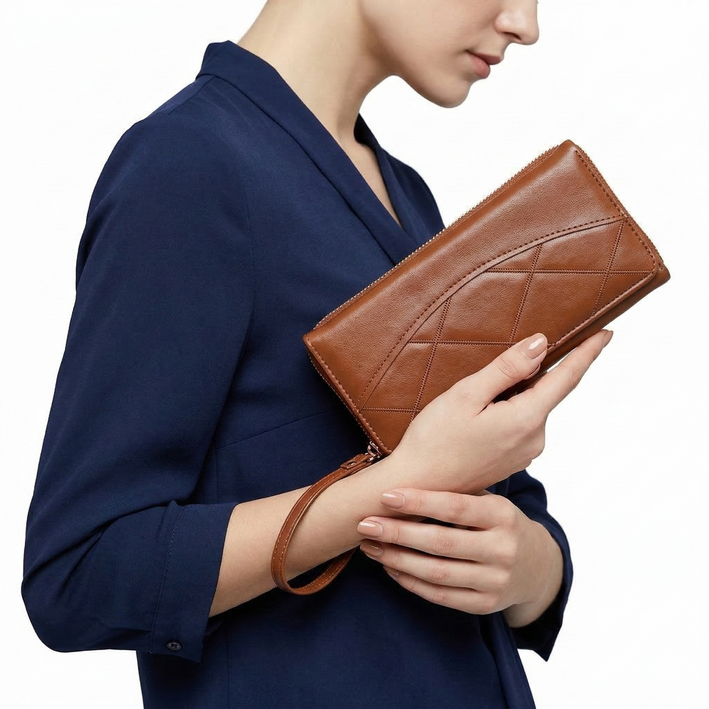 Classic Bi-Fold Wallet 💼 in Earthy Brown & Beige Hues