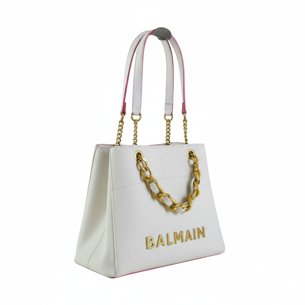 Balmain White Canvas Tote Bag 🤍✨💖