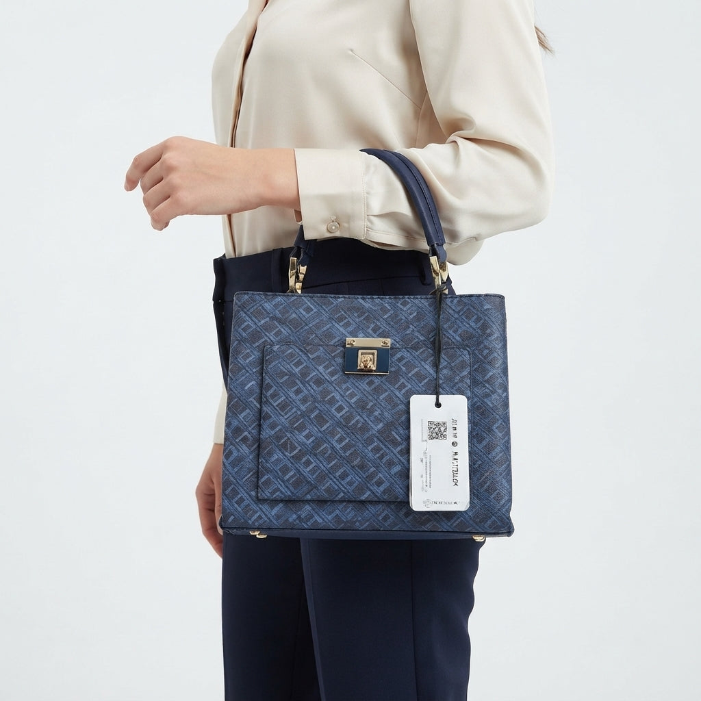 Tommy Hilfiger Signature Monogram Structured Handbag