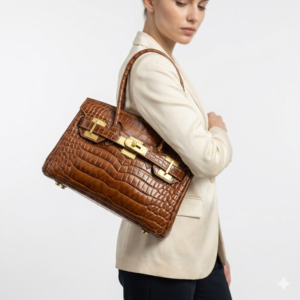 Hermès Colorblock Bag 👜 Red, White & Brown Accent