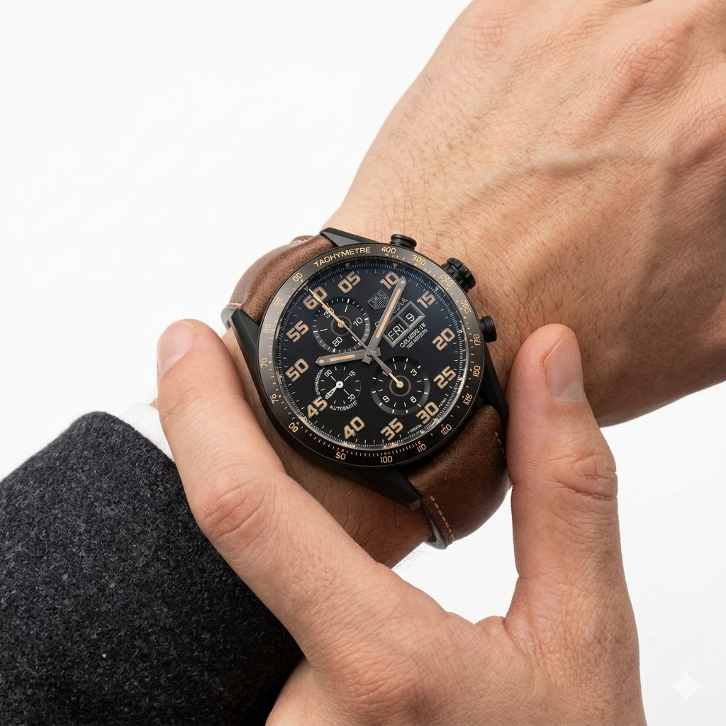 TAG Heuer Carrera Calibre 16 Automatic Chronograph Titanium Watch ⌚️🏎️🍂