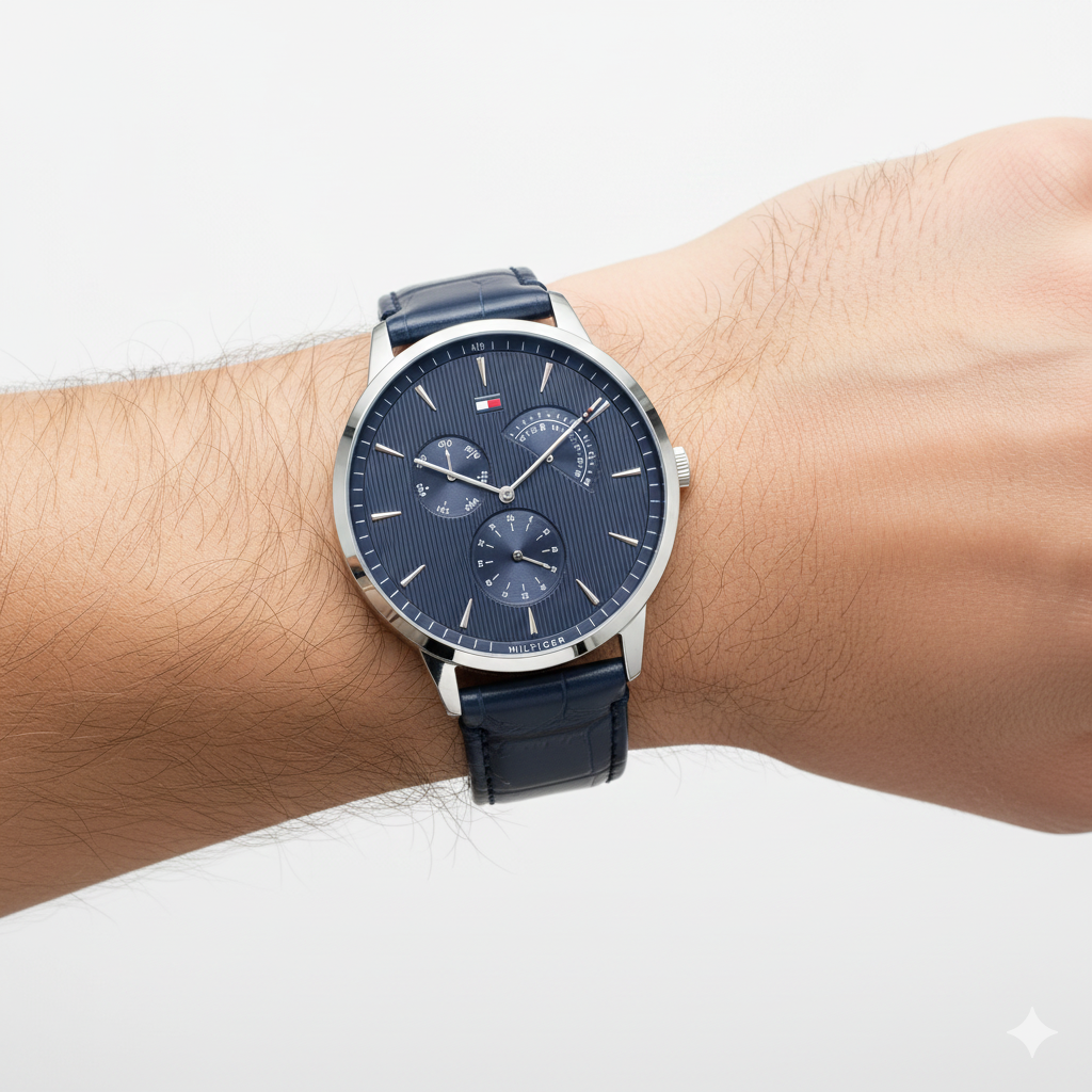 Tommy Hilfiger Men's Blue Sunray Multi-Dial Watch ⌚👔✨