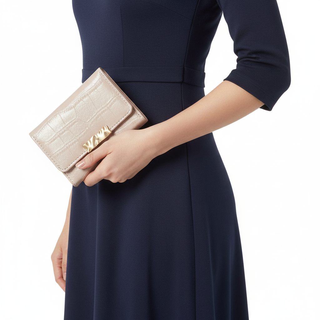 Chic Crocodile-Embossed Tri-Fold Wallet 💖🐊✨