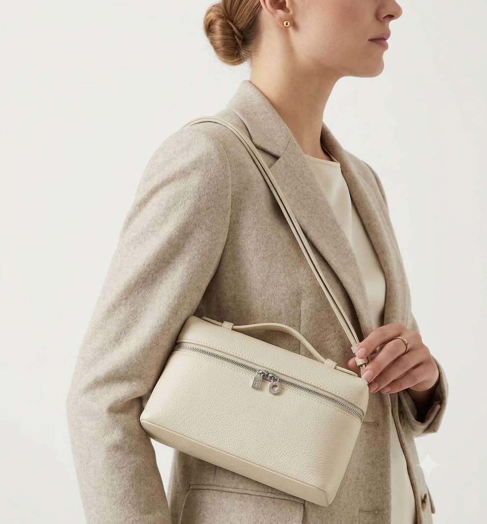 Loro Piana Leather Vanity Bag with Detachable Strap 👜✨