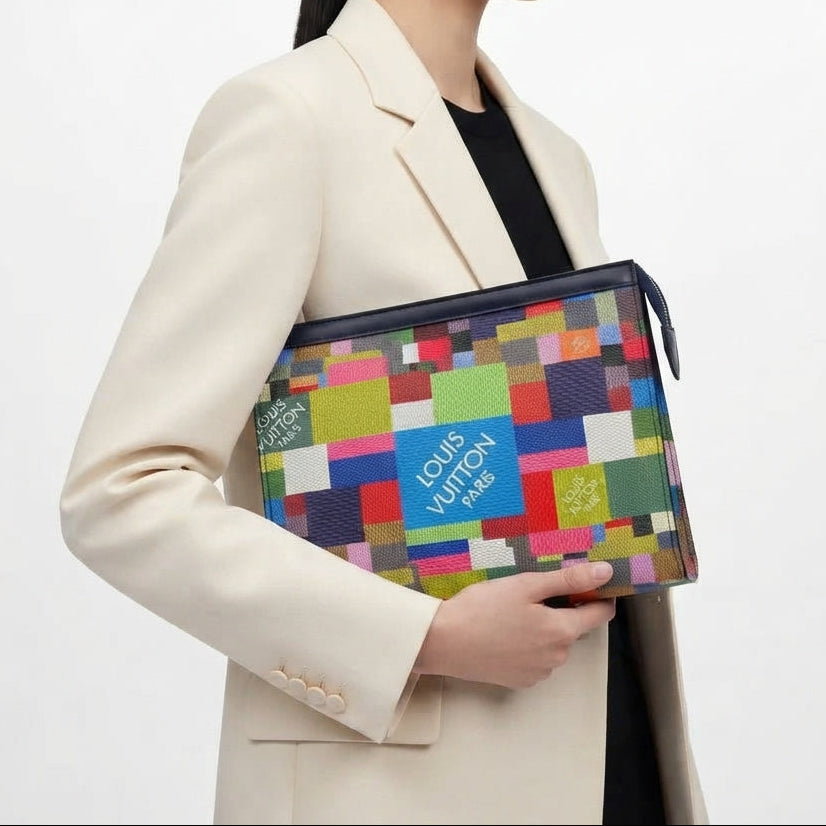 Louis Vuitton Pixelated Multi-Color Clutch