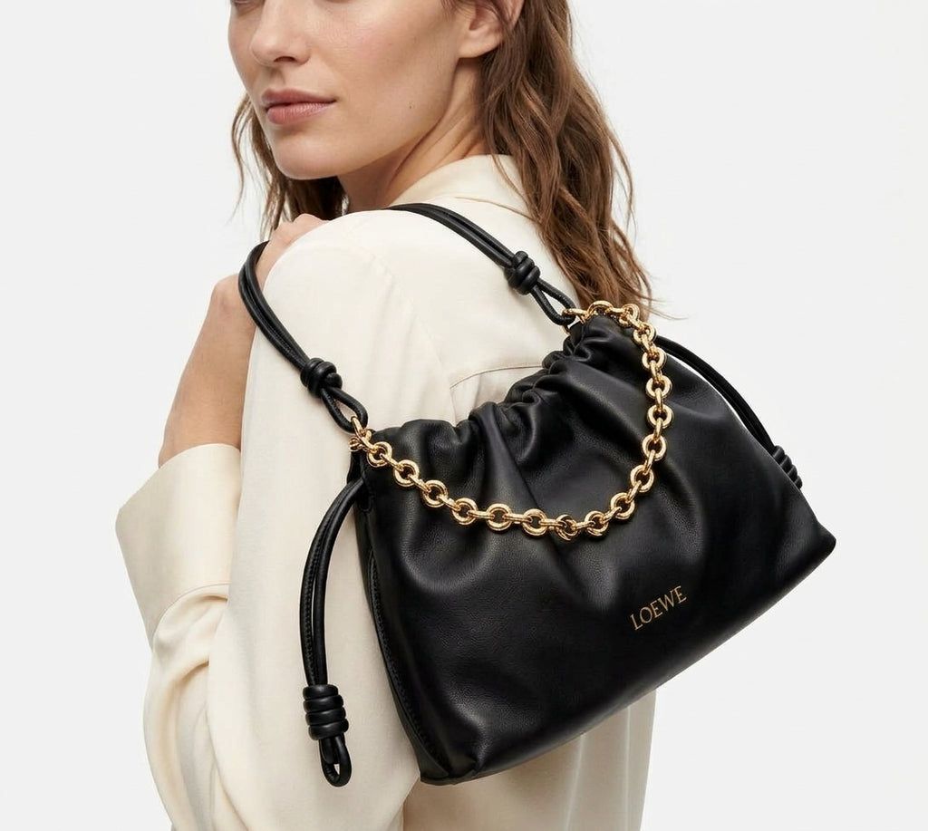 Loewe Soft Blue Mirror Handbag with Chain Detail