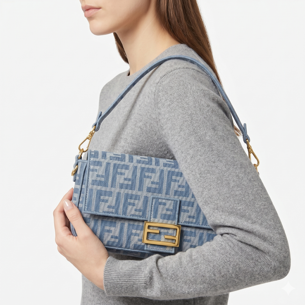 Fendi: Blue & Brown Chic Bag 👜 💙