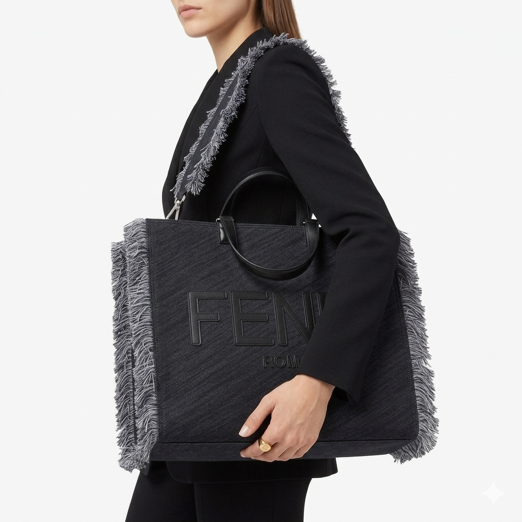 Fendi Black Tote: Effortless Italian Style 🖤👜✨