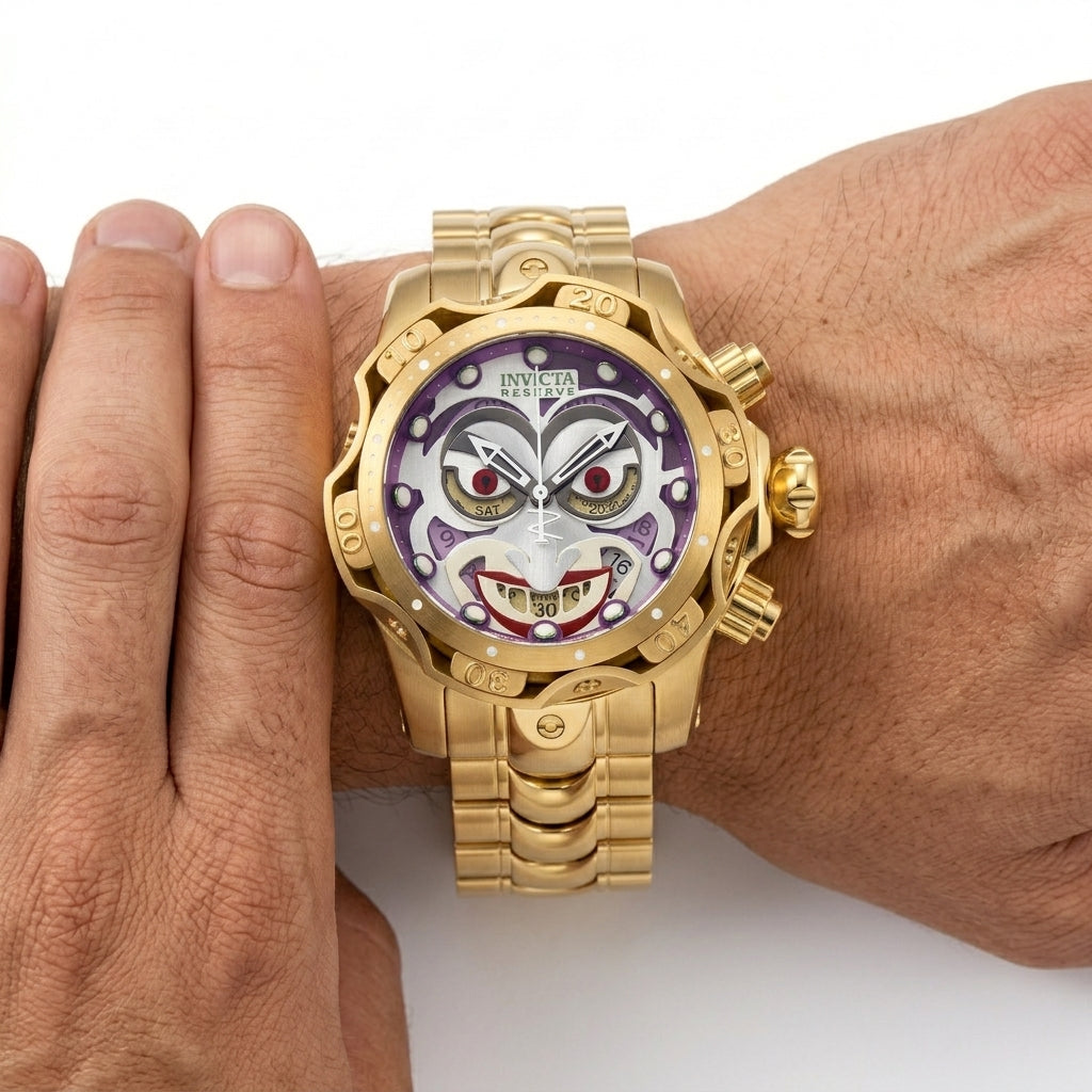 Invicta Reserve Gold Tone Chronograph Stainless Steel Watch