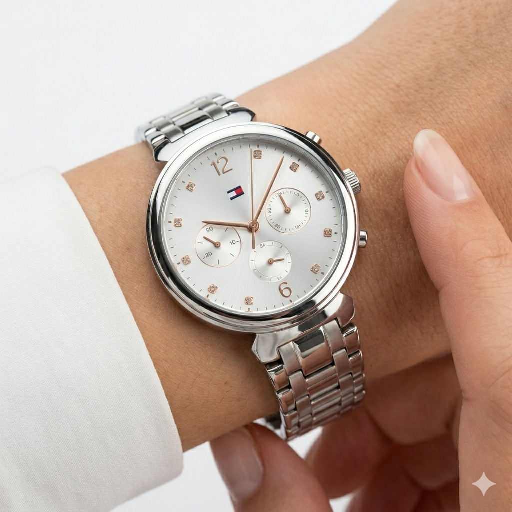 Tommy Hilfiger Silver Stainless Steel Women's Watch ⌚✨
