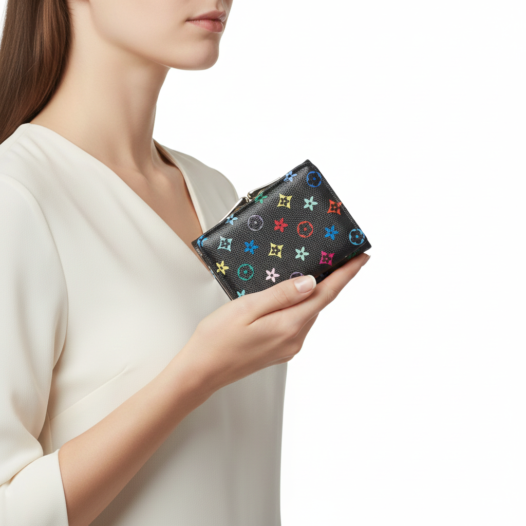 Vibrant Multi-Color Monogram Wallet 🌈🌸⭐