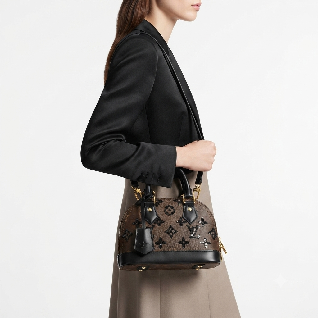 Louis Vuitton Sequin Monogram Alma Mini Bag