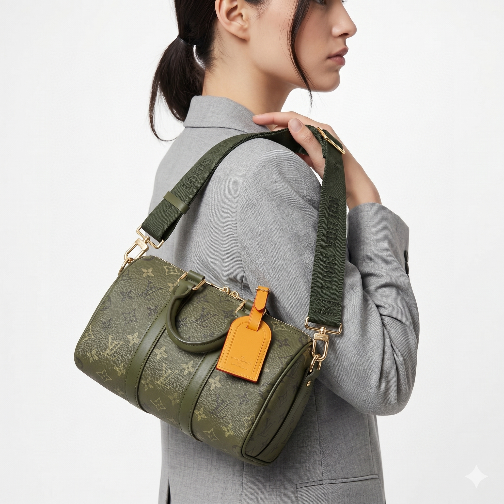 Louis Vuitton Olive Green Monogram Bag with Gold Hardware 👜✨