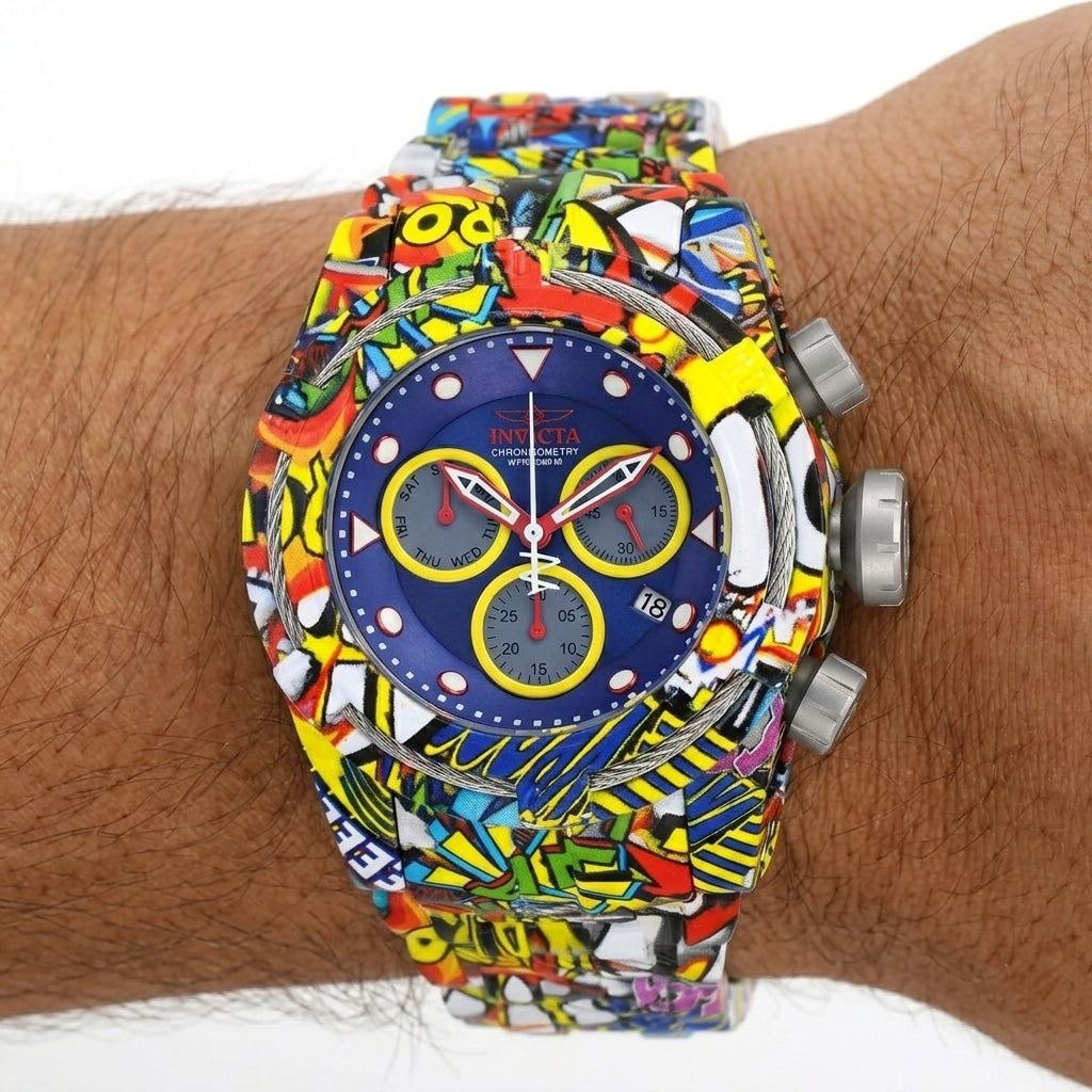 Invicta Multicolor Graffiti Chronograph Watch