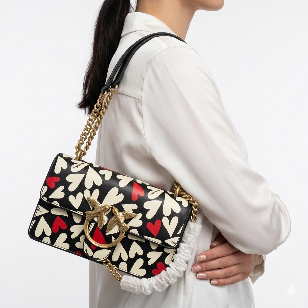 PINKO Chic Bag 🖤🤍❤️ Top Quality with Box